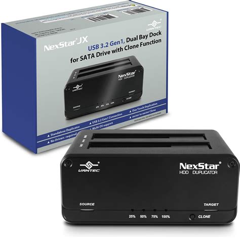 NexStar JX; USB 3.2 Gen1; Dual Bay Dock for SATA Drive with Clone Function